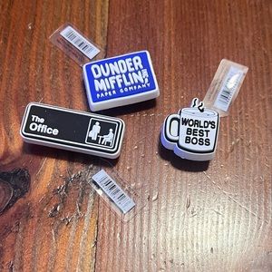 Crocs Jibbitz Shoe Charms the office themed set of three new with tags